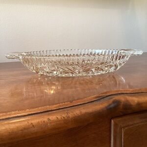 Vintage oval divided relish serving dish